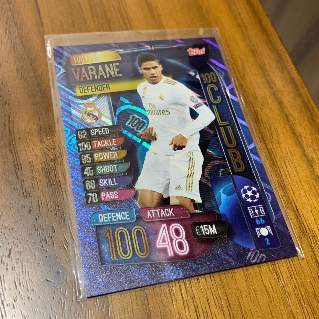 Topps Match Attax 2019/2020 Raphaël Varane 100 Club ...
