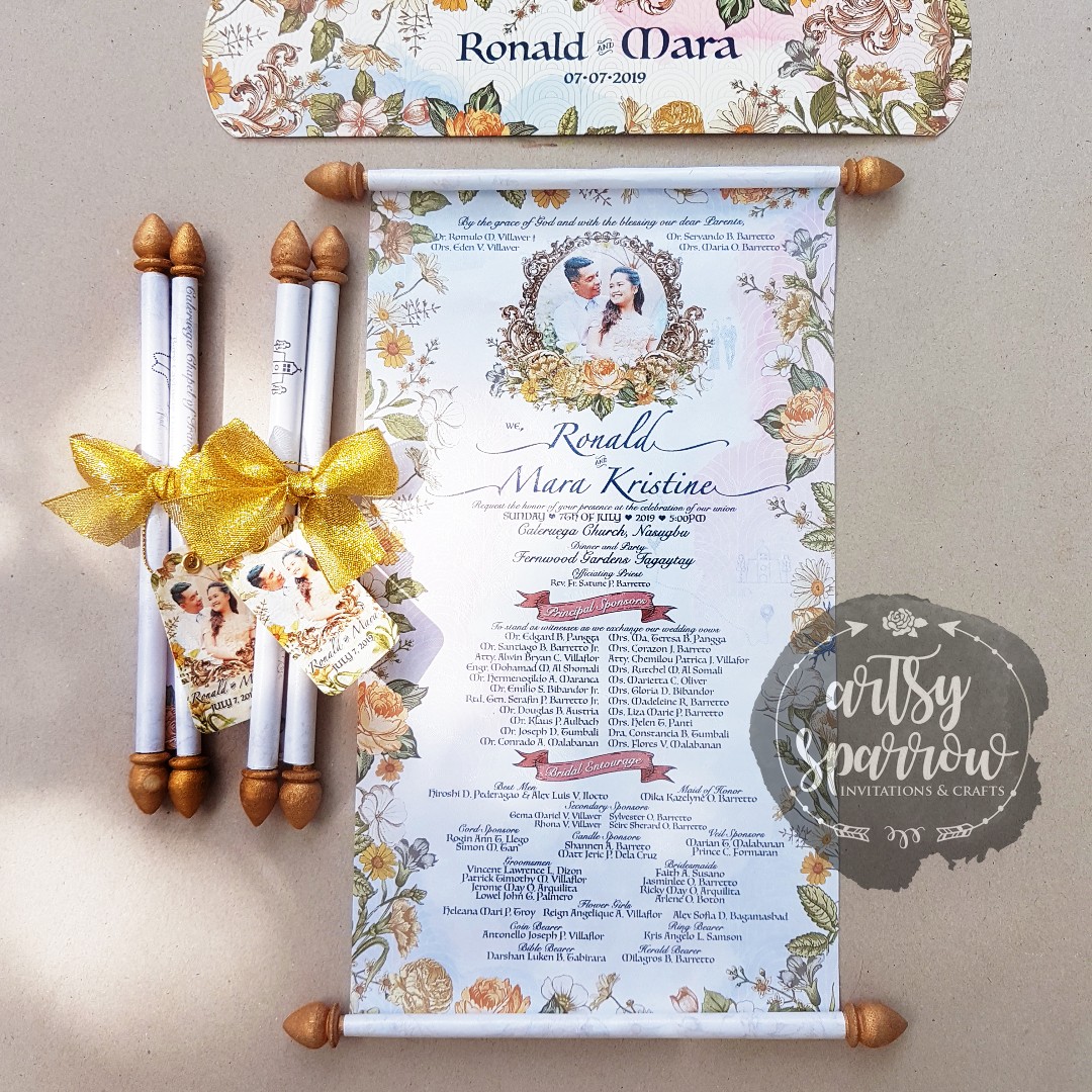 Wedding Invitation Scroll Hobbies Toys Stationary Craft Occasions Party Supplies On Carousell