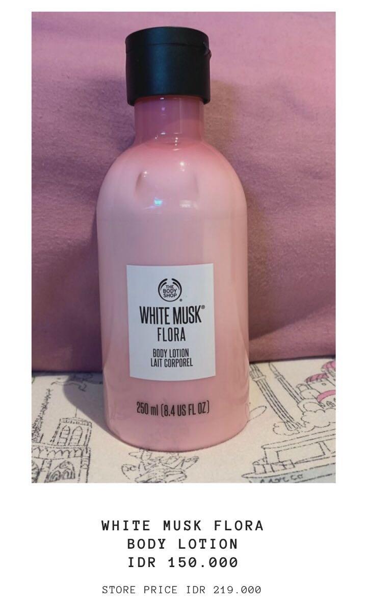The body shop white 2025 musk flora body lotion