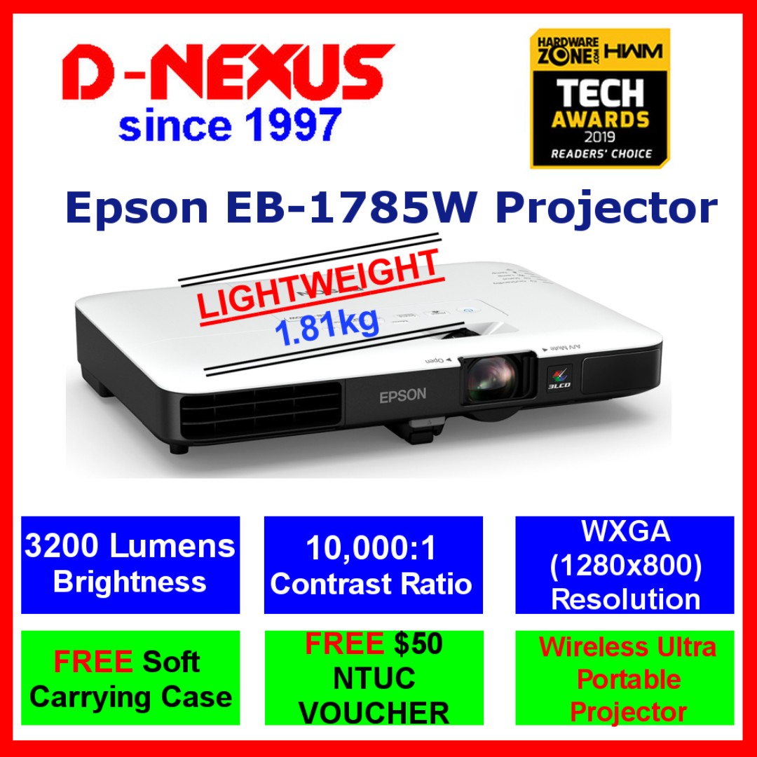 Wireless Portable Epson Eb 1785w Projector Wxga 3200ansi Home Appliances Tvs Entertainment Systems On Carousell