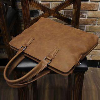Leather Backpack 15.6 inch Laptop Man Handbag Office Bag Large Capacity