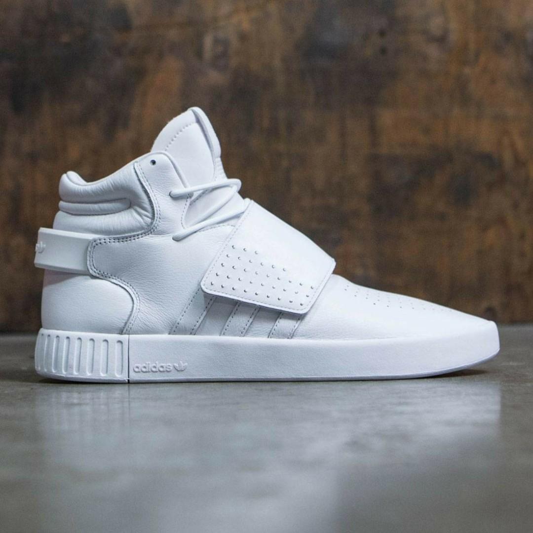 Concurso Cubo Pegajoso Adidas Tubular Invader Strap Leather White, Men's Fashion, Footwear,  Sneakers on Carousell