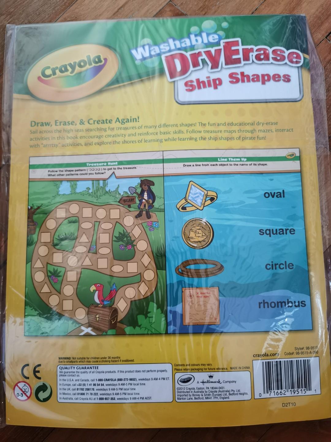 BN Crayola Dry Erase Ship Shapes, Hobbies & Toys, Books & Magazines