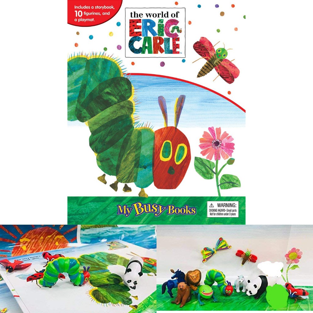 BN: The World of Eric Carle, The Very Hungry Caterpillar My Busy Book comes  with 10 Figurines and Playmat, Hobbies & Toys, Books & Magazines,  Children's Books on Carousell