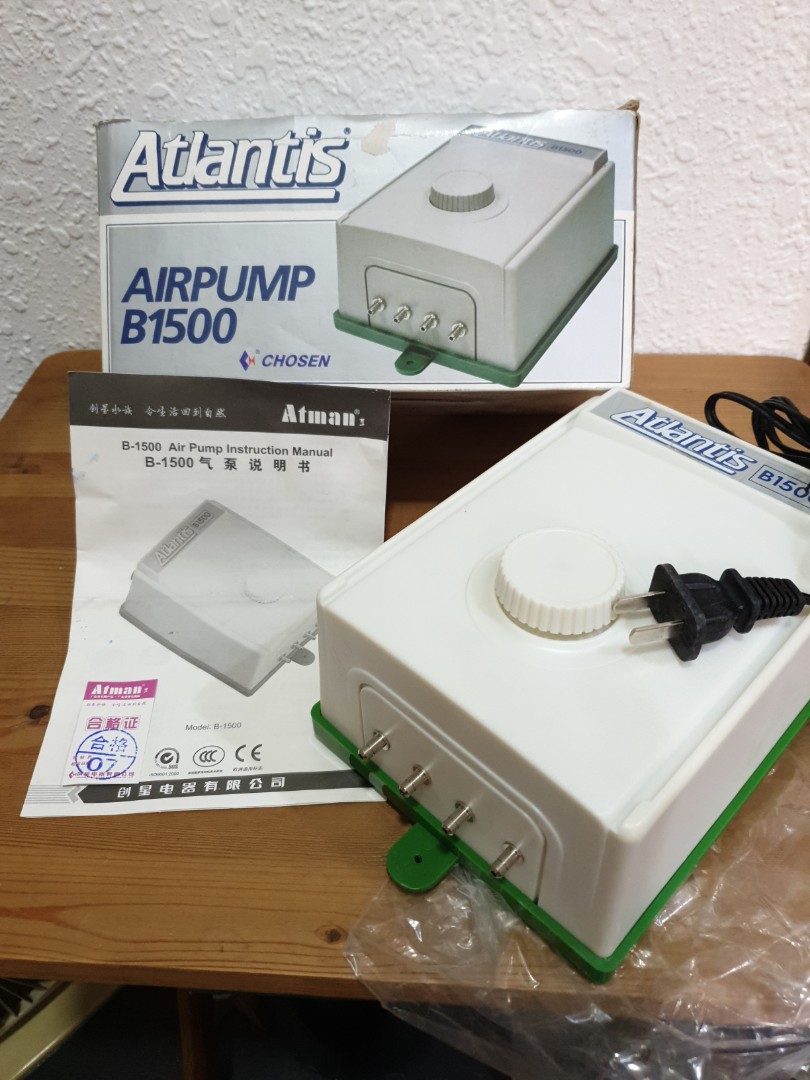 BNIB Atlantis Atman B1500 Aquarium Air Pump For Sale, Pet Supplies