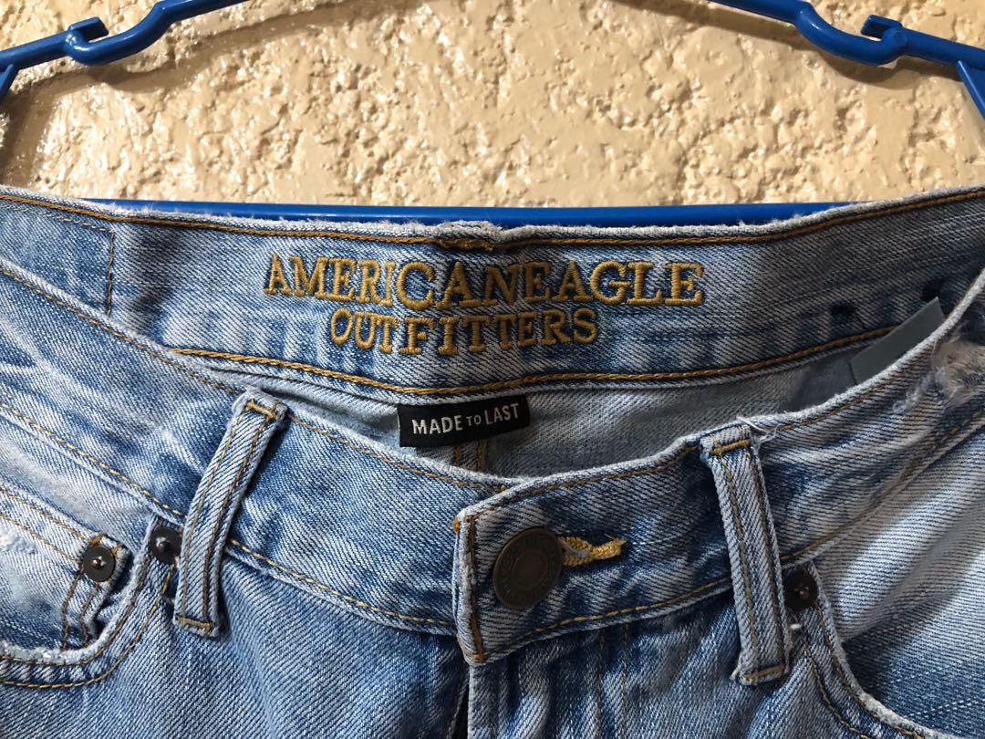 Denim Ripped Jeans (American Eagle), Women's Fashion, Bottoms, Jeans on