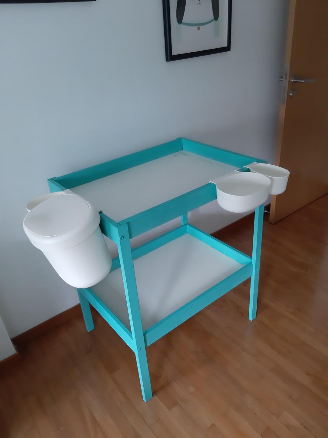 Ikea changing table + basket, Babies & Kids, Bathing & Changing