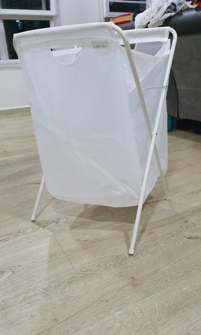JÄLL laundry bag with stand, white, 13 gallon - IKEA