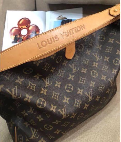 Auth Louis Vuitton Delightful MM Monogram M40353 Exterior Leather Damaged  LD503