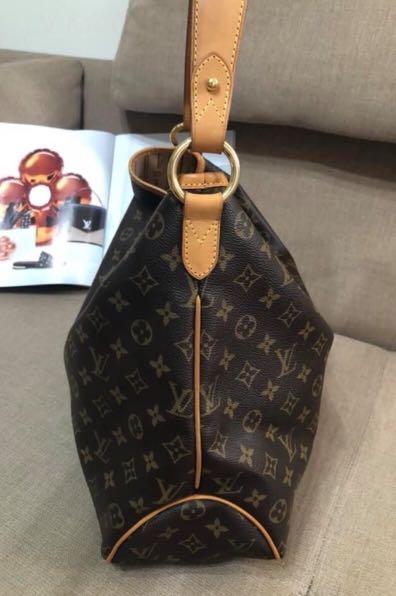 Auth Louis Vuitton Delightful MM Monogram M40353 Opening Leather Damaged  ALA561