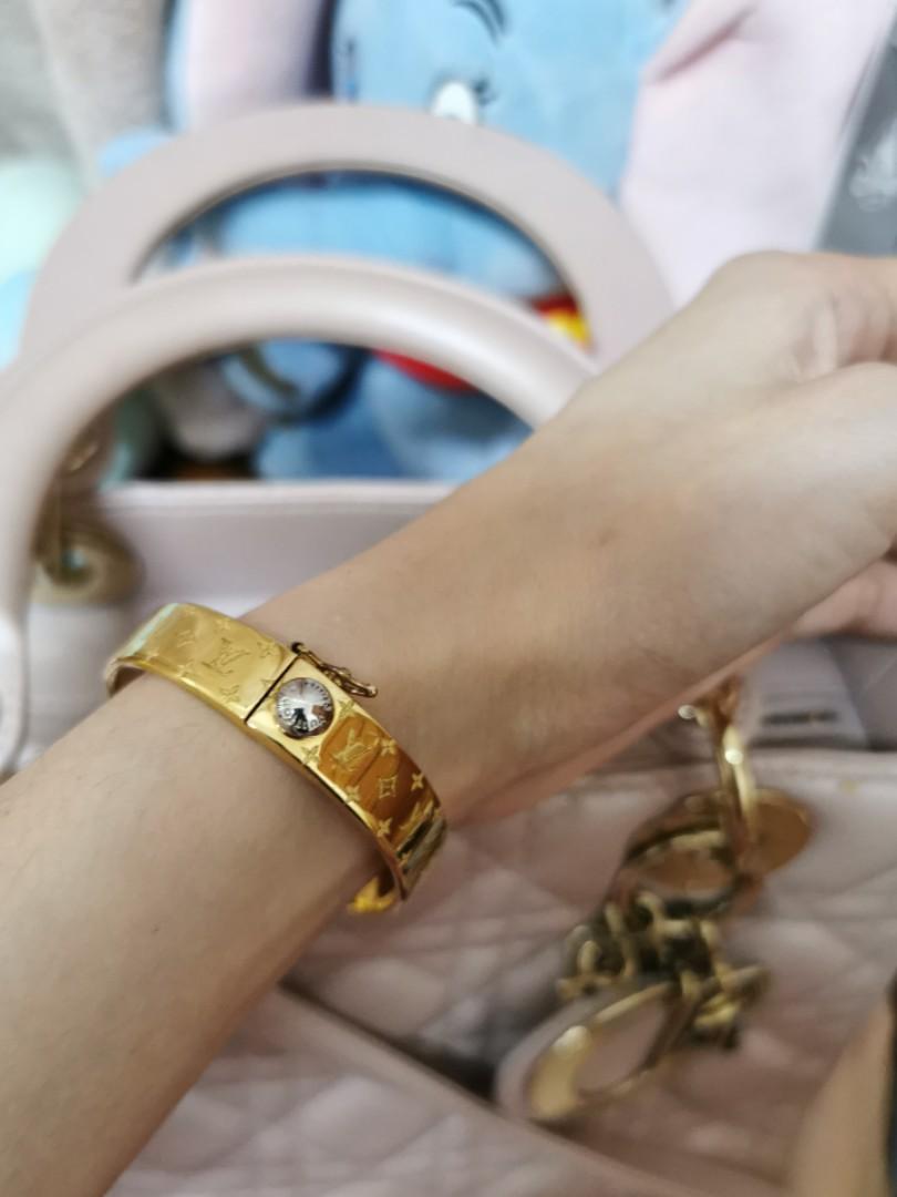 LV nanogram cuff gold, Luxury, Accessories on Carousell