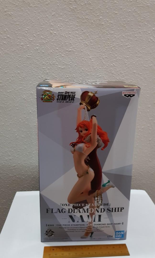 Japanese Anime Banpresto One Piece Stampede Flag Diamond Ship Figure Nami Japan New F S One Piece