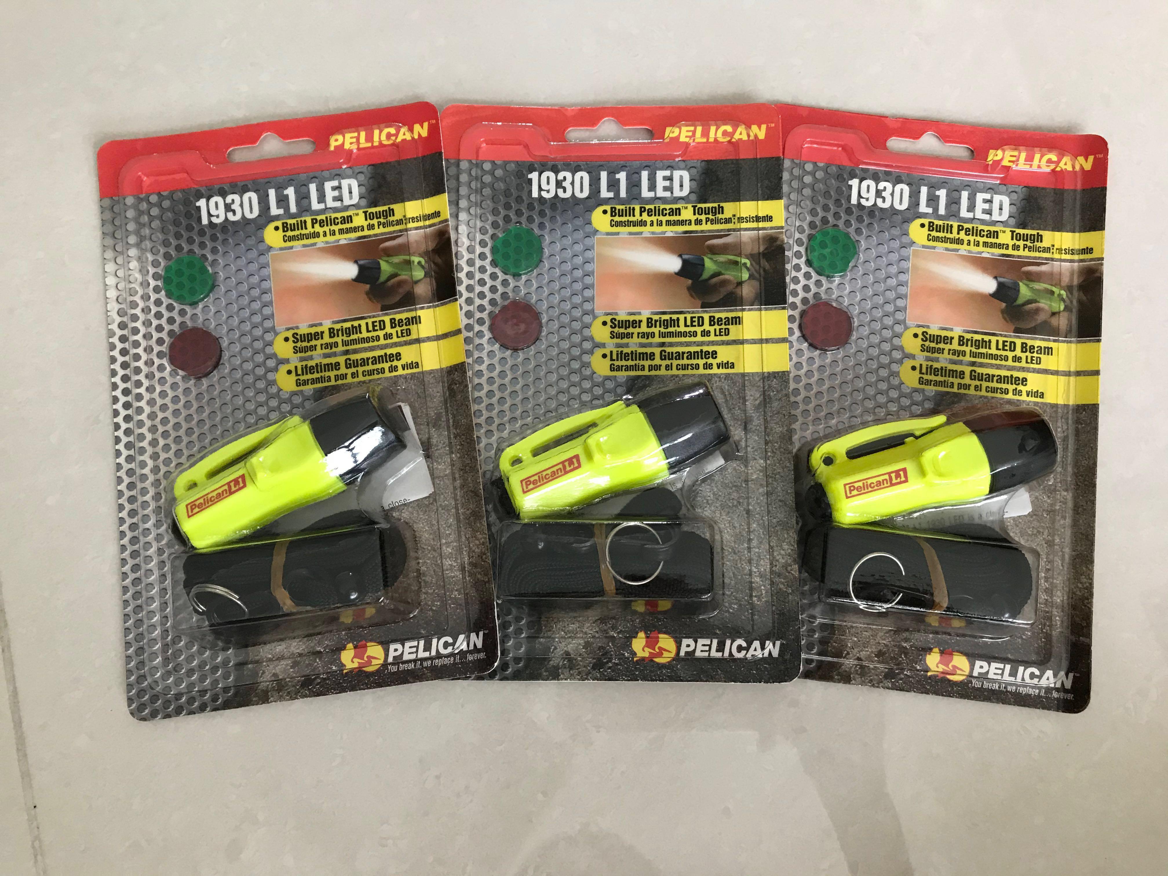 Lampe Frontale Pelican 1945 L1 Avec Support Casque LED – Testée, Noire, Fixation Universelle