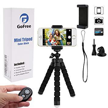 Phone Tripod Gofree Gopro Tripod Portable Camera Mount Tripod With Remote Shutter Flexible Desk Travel Outdoor Tripod For Iphone 6 6s 5 5s Plus 7 7s Digital Camera Gopro Hero 5 4 3 Phone