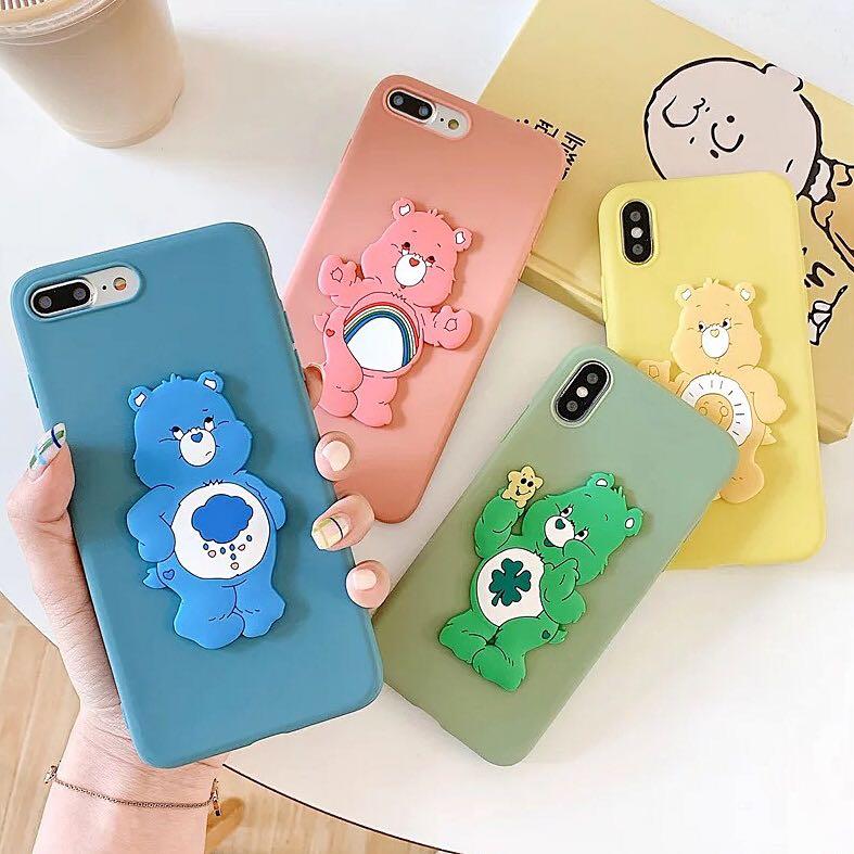 Po 3d Care Bears Cartoon Jelly Iphone Case Mobile Phones