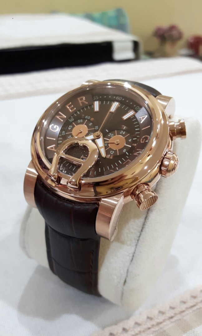 Premium Aigner Rosegold Chronograph Men s Watch
