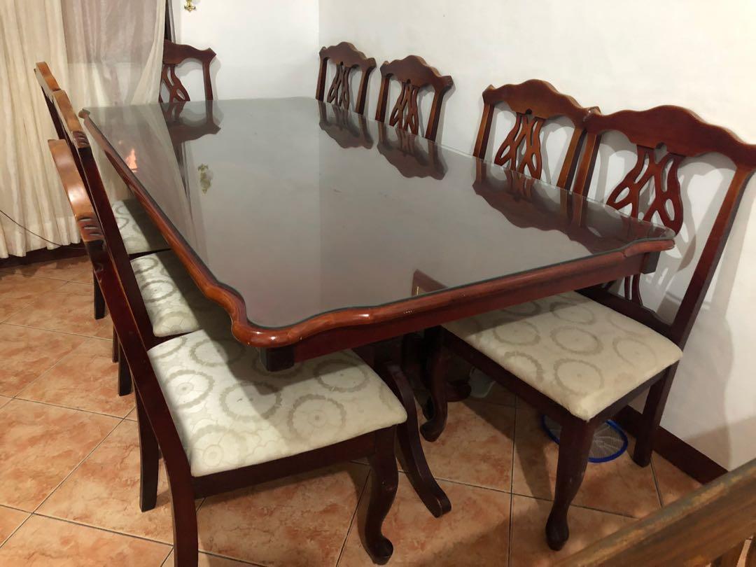 Second hand dining table with chairs, Furniture & Home Living