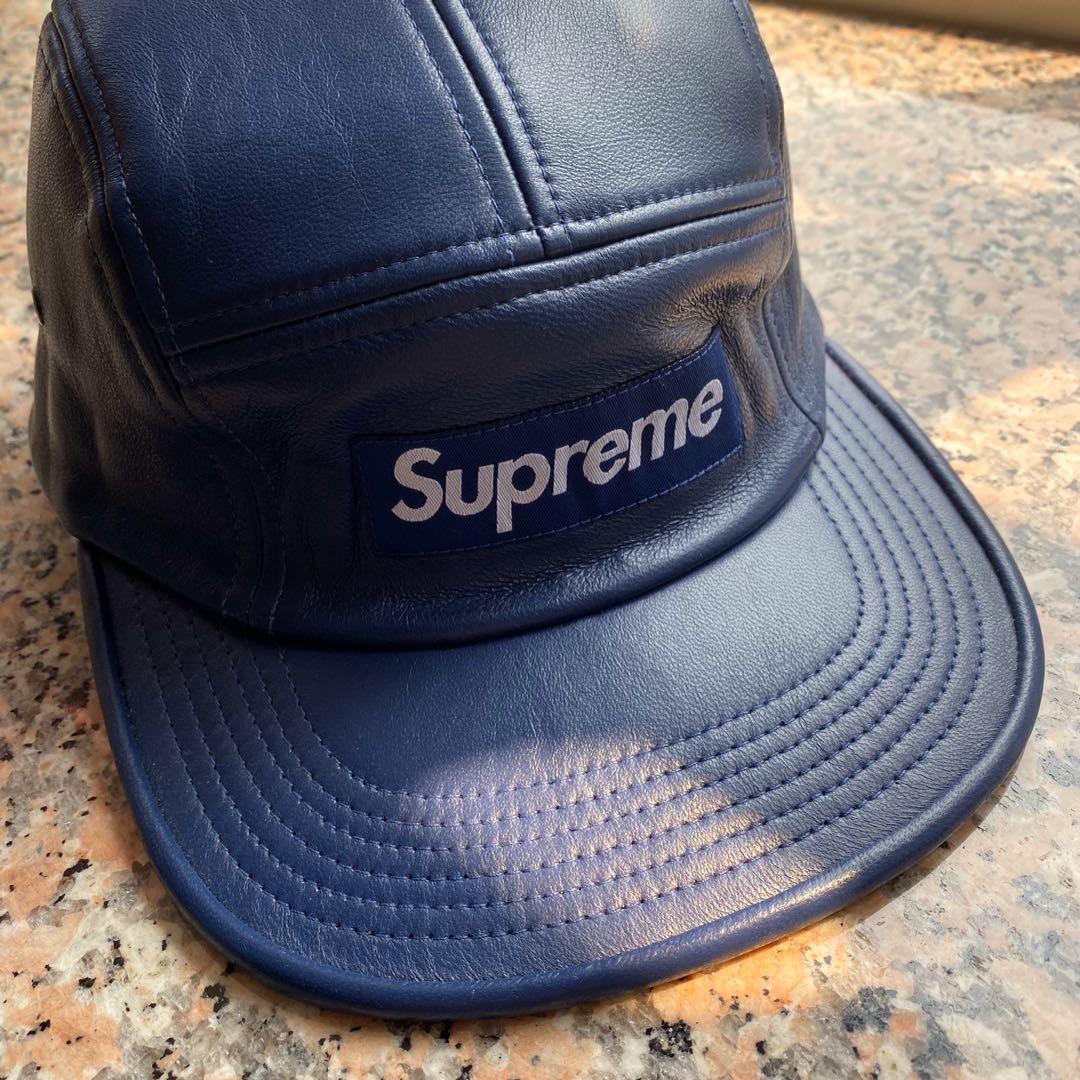 supreme leather cap