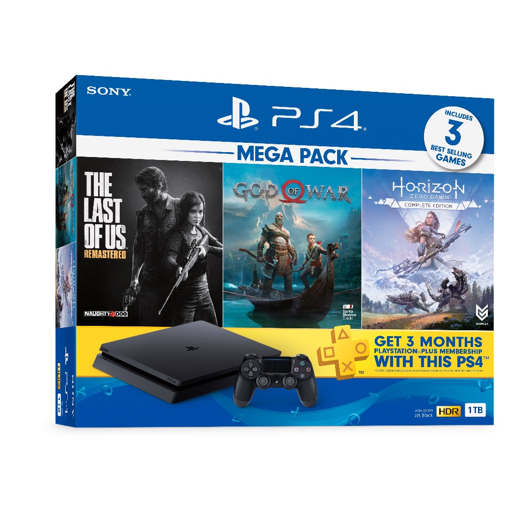 TOP SELLING PS4 slim 1TB MEGA PACK version with TOP games for SALE