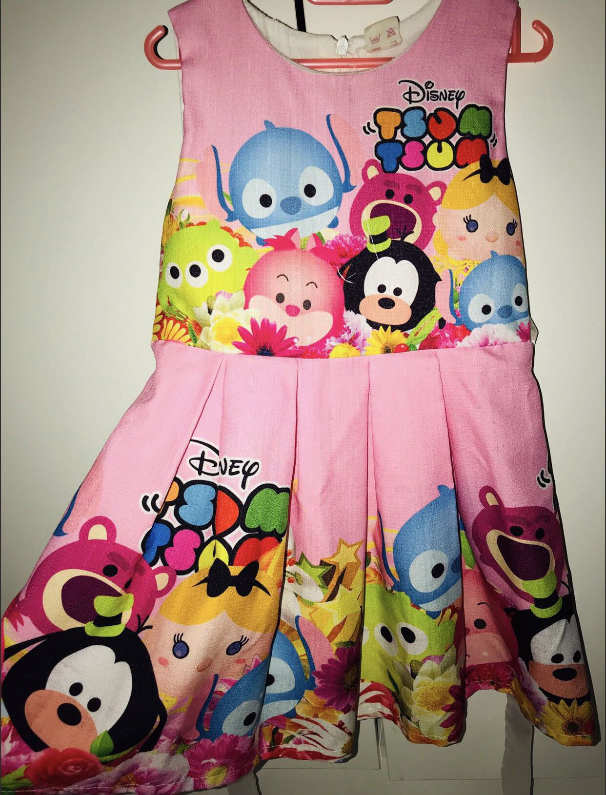Tsum Tsum pink dress, Babies & Kids, Girls' Apparel, 4 to 7 Years on ...