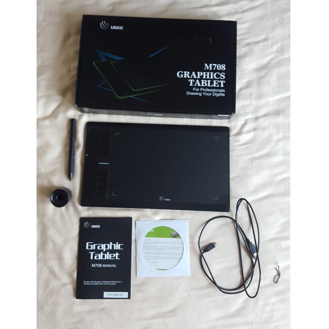 ugee m708 drawing tablet 10x6 professional graphic drawing tablet wacom alternative