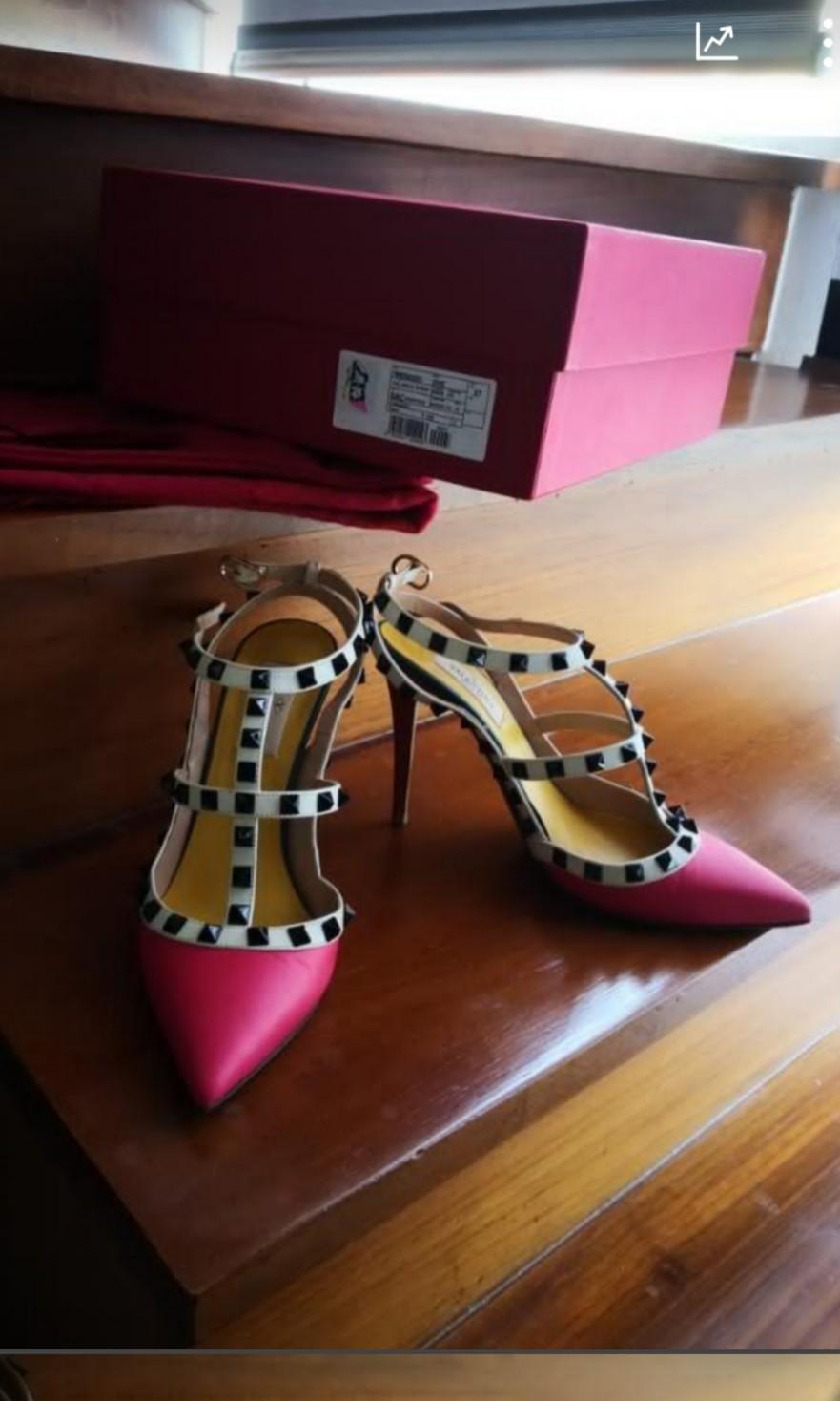pink rockstud heels