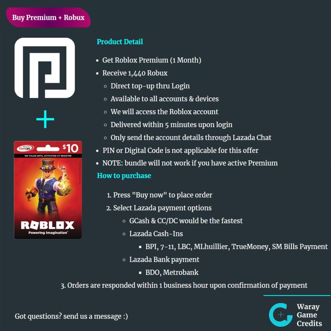 1 440 Robux Roblox Premium Video Gaming Video Games Playstation On Carousell - roblox premium release date