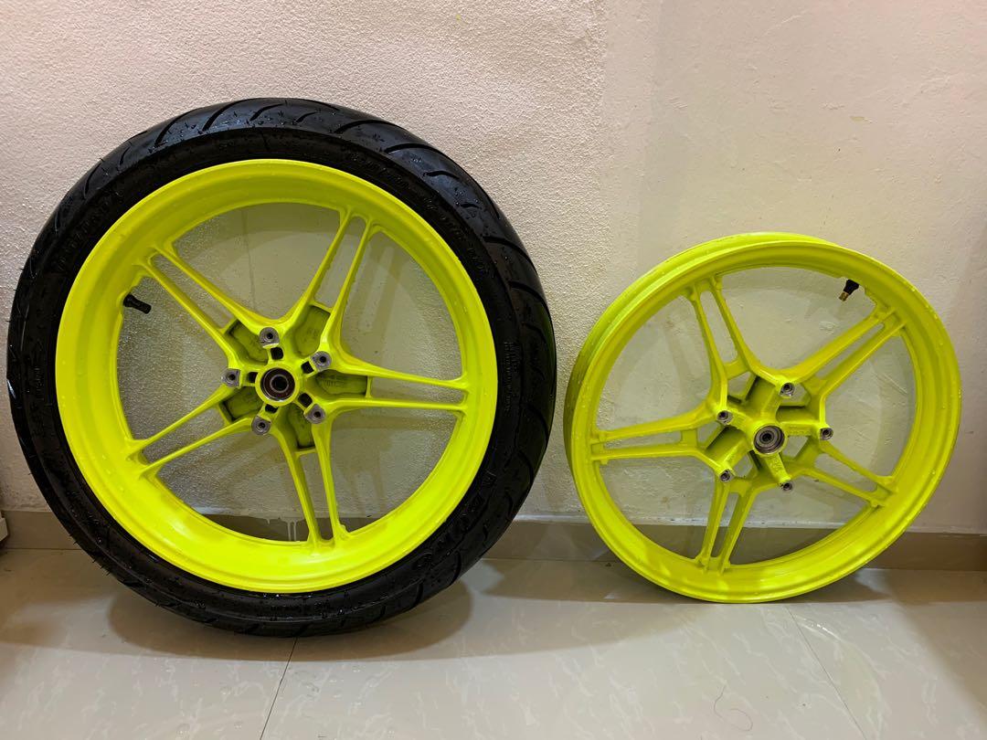 1 Set Rim Y15zr Siap Tayar Belakang Auto Accessories On Carousell