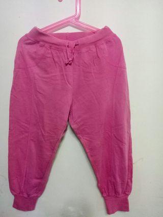 兒童粉色束腳褲（130）