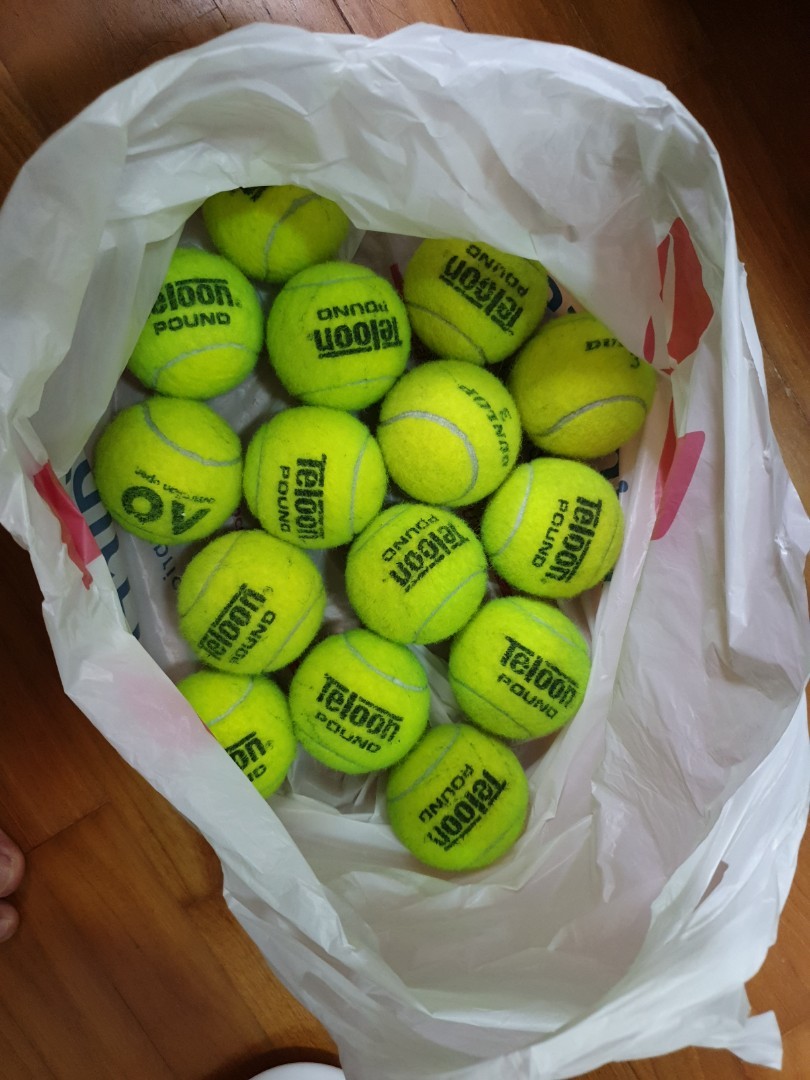 30x Used Tennis Balls, Sports Equipment, Sports & Games, Racket & Ball