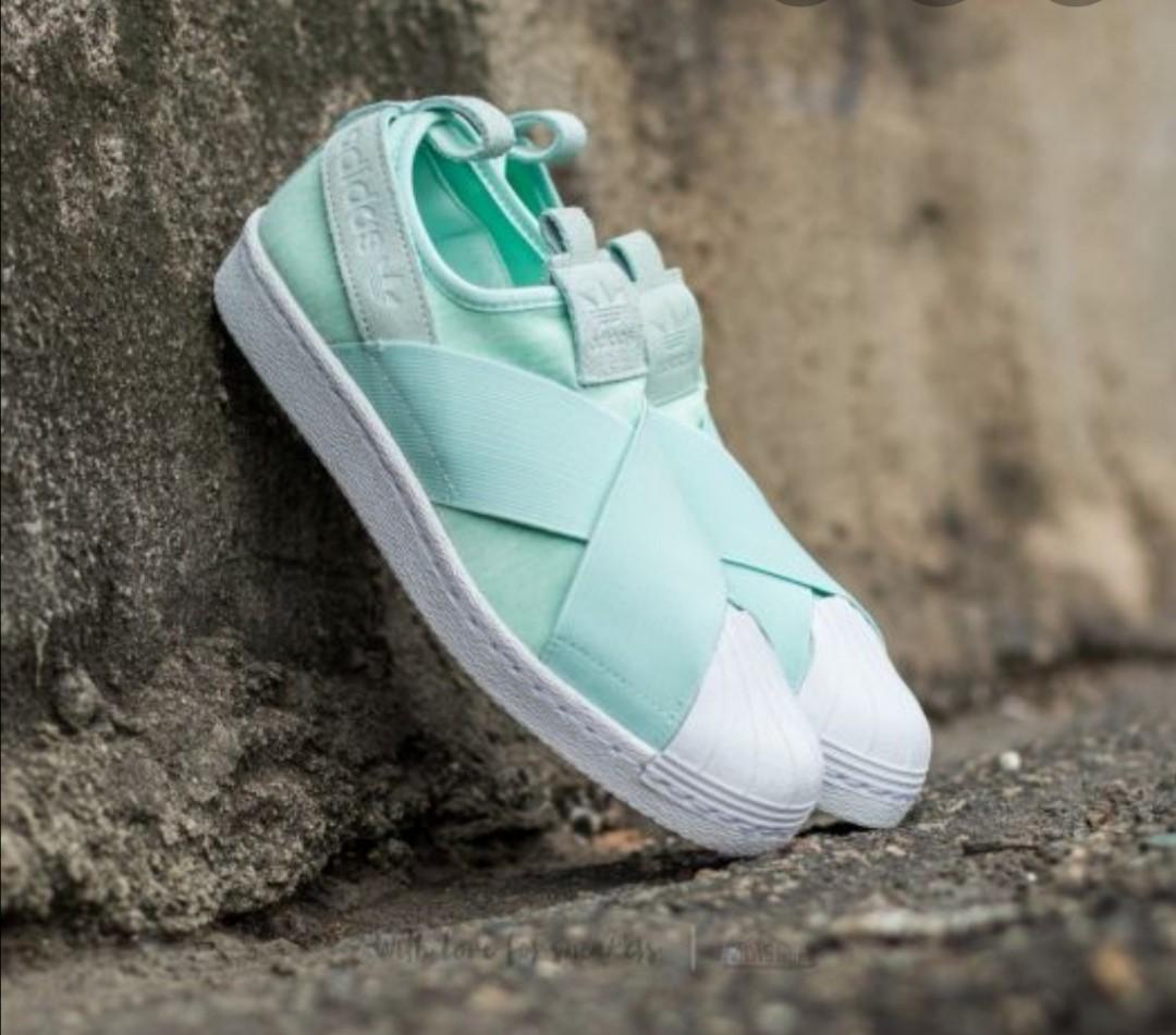 adidas superstar mint green