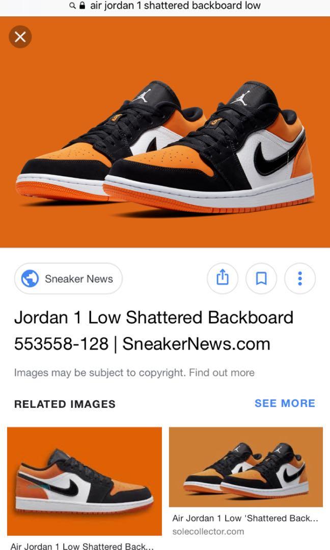 Jordan 1 low shattered backboard on feet shop