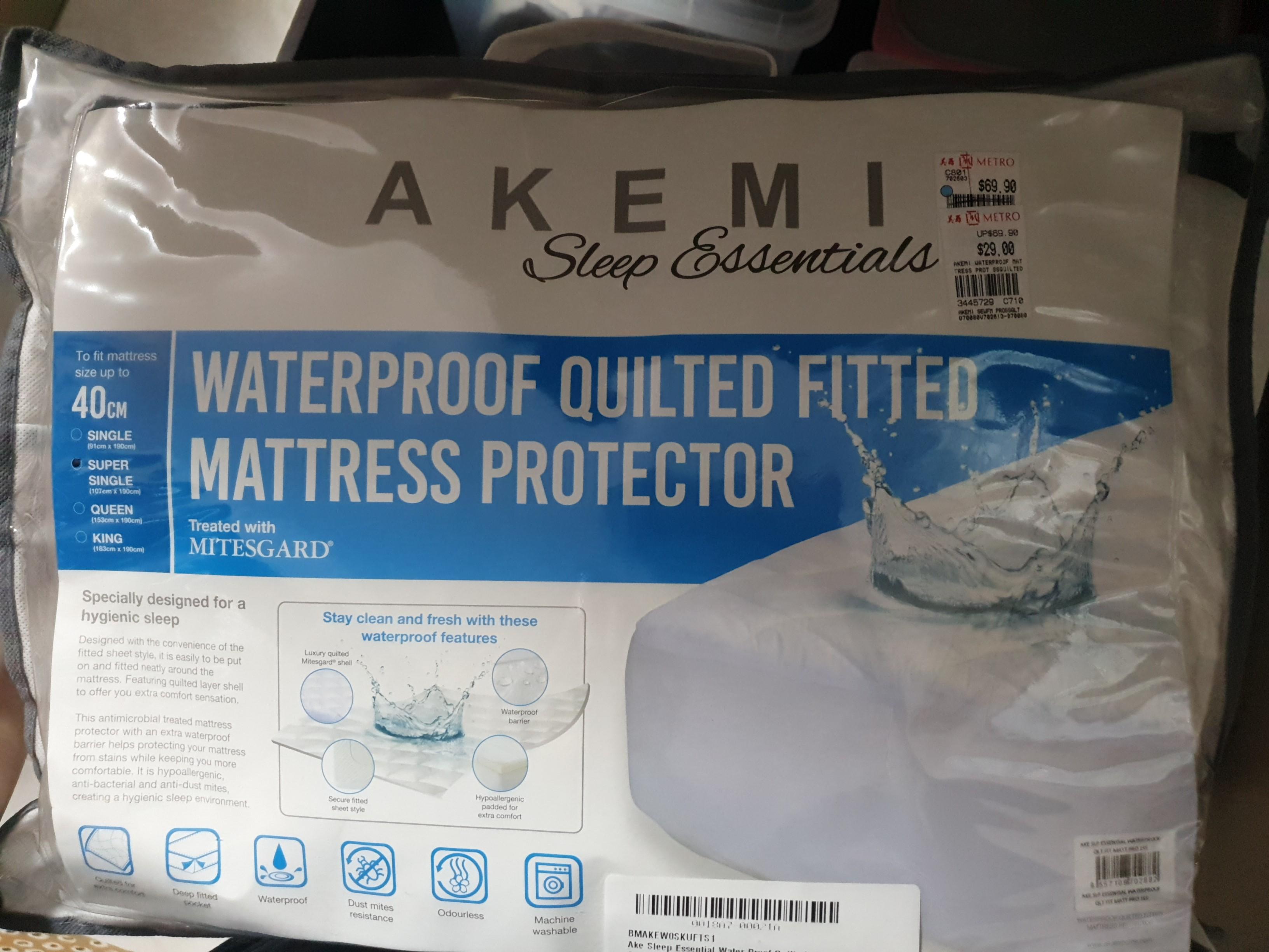 Super Single Akemi Sleep Essential Mattress Protector Furniture