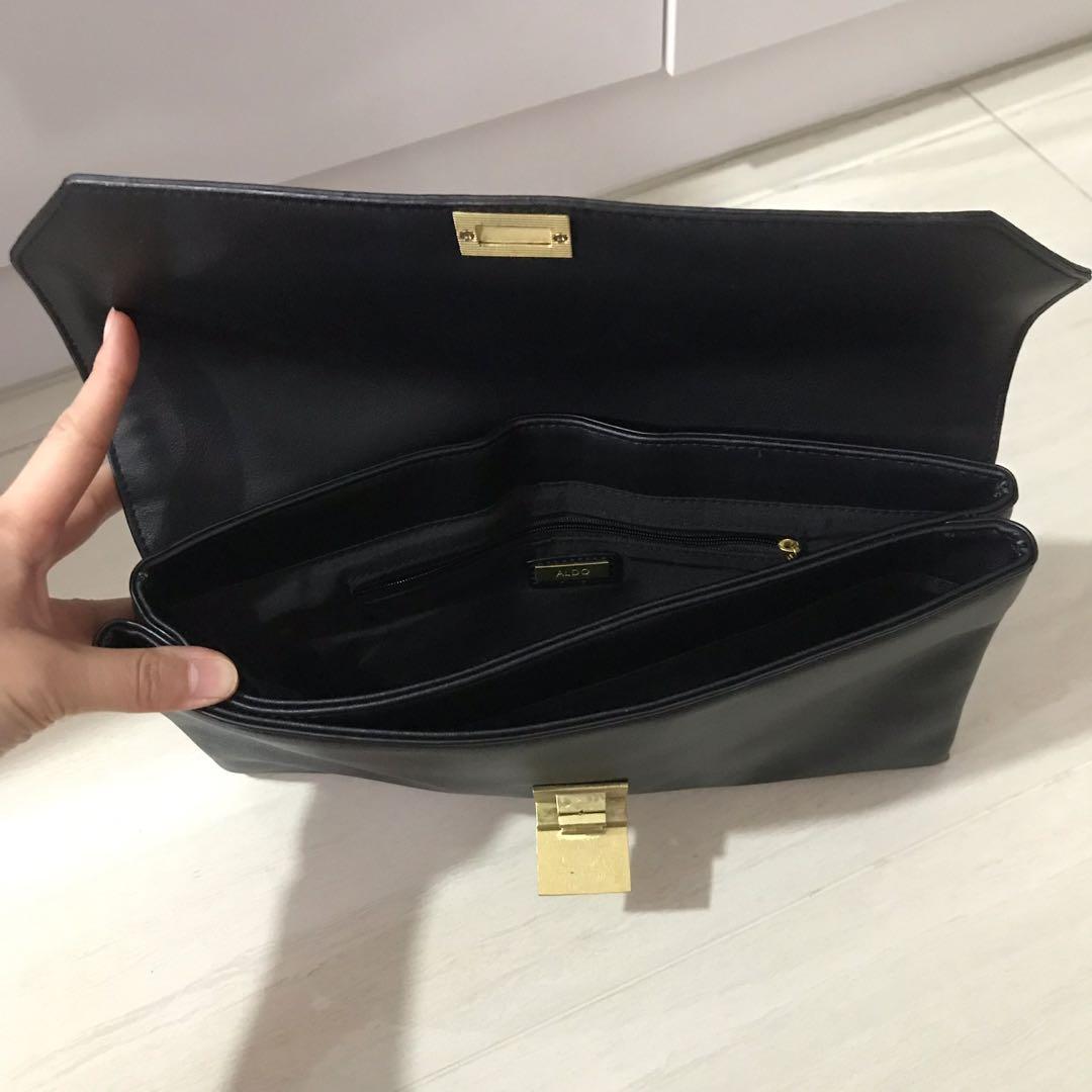 large black clutch bag