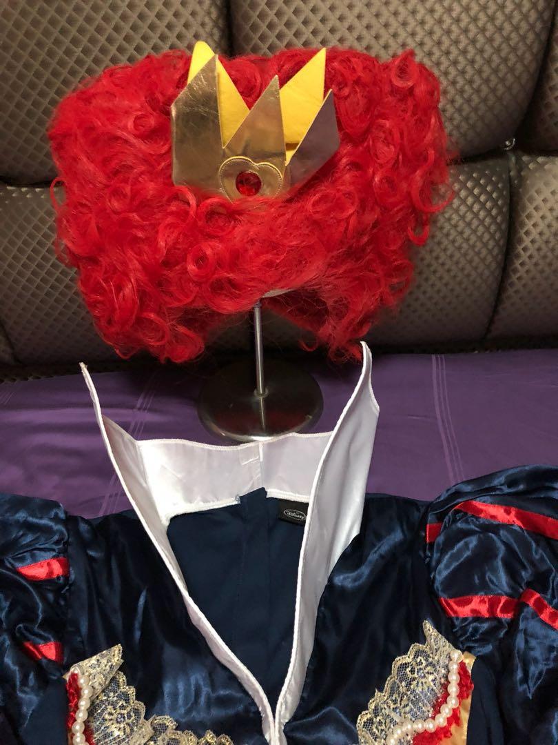 Alice in wonderland Disney Red Queen costume come with wig
