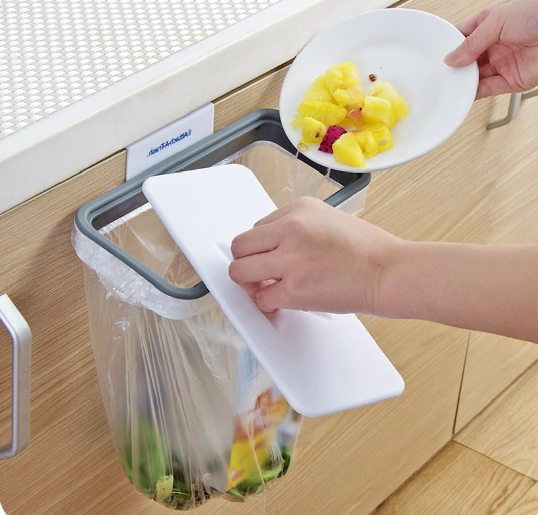 White No Screw Or Installation Portable Hanging Organizer Trash Bag Holder with Lid for Kitchen Cabinet Door Storage Cupboard Aolvo New Hanging Trash Garbage Bag Holder White No Screw Or Installation Portable Hanging Organizer Trash Bag Holder with Lid for Kitchen Cabinet Door Storage Cupboard Aolvo New Hanging Trash Garbage Bag Holder