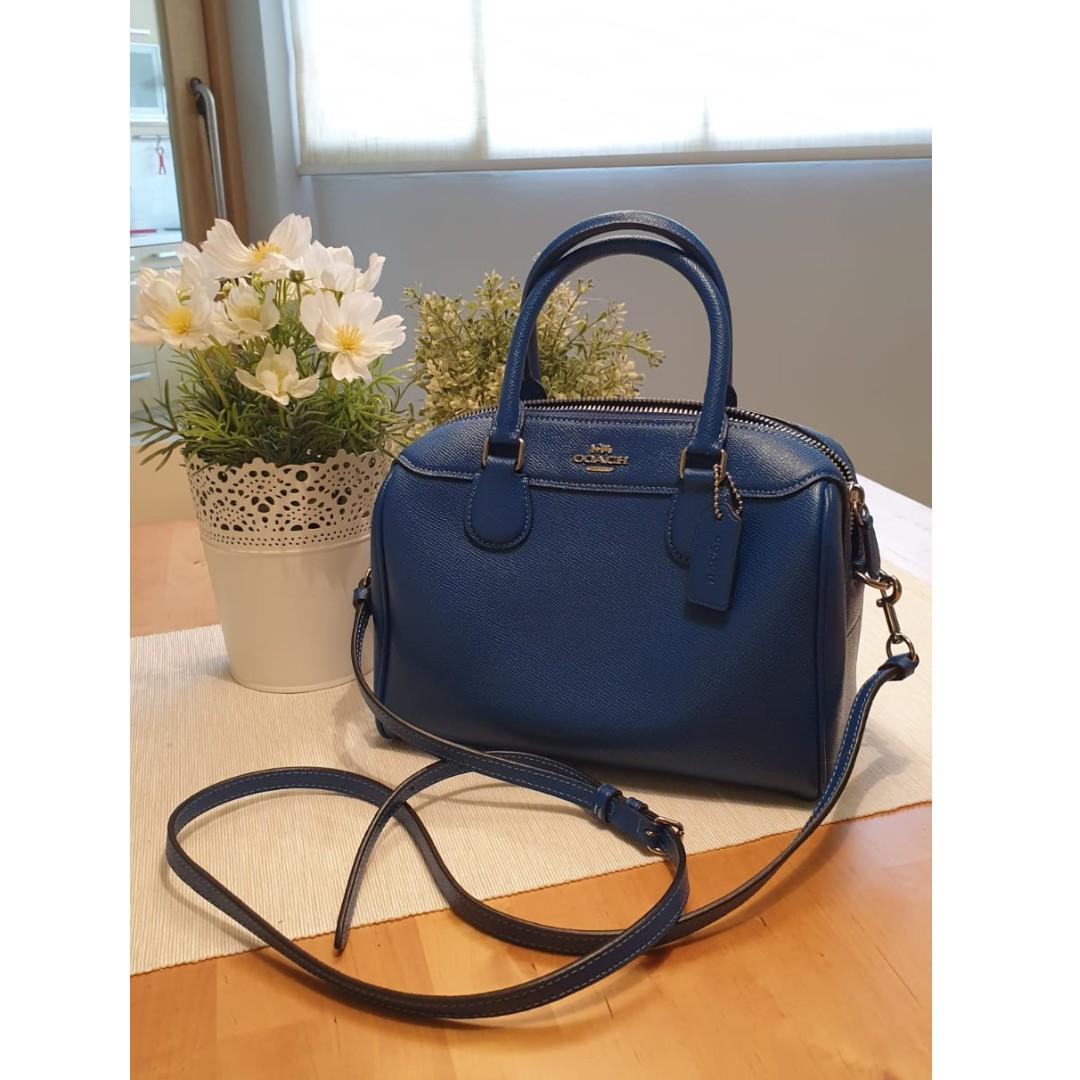 Coach mini rowan crossbody bright blue, Women's Fashion, Bags & Wallets,  Cross-body Bags on Carousell