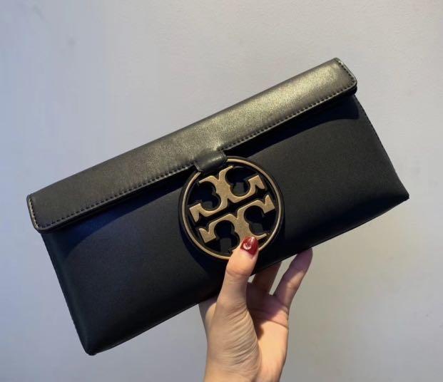Tory Burch Miller Metal Logo Clutch 2024 www.alhudapk