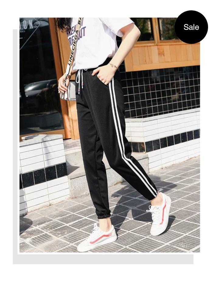 Sweatpants with line hot sale on the side