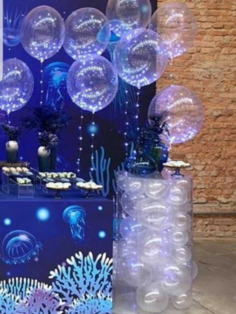 Clear Transparent Acrylic Balloon Cylinder Filled With
