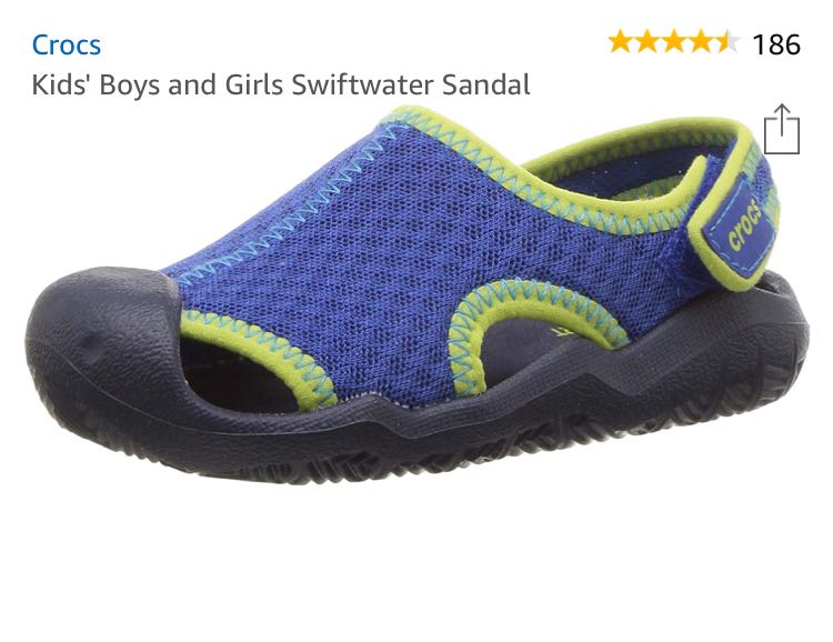 boys swiftwater crocs