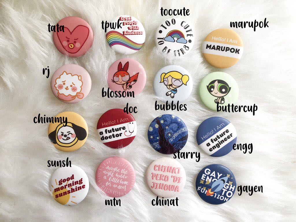 Cute Button Pins Design Craft Artwork On Carousell