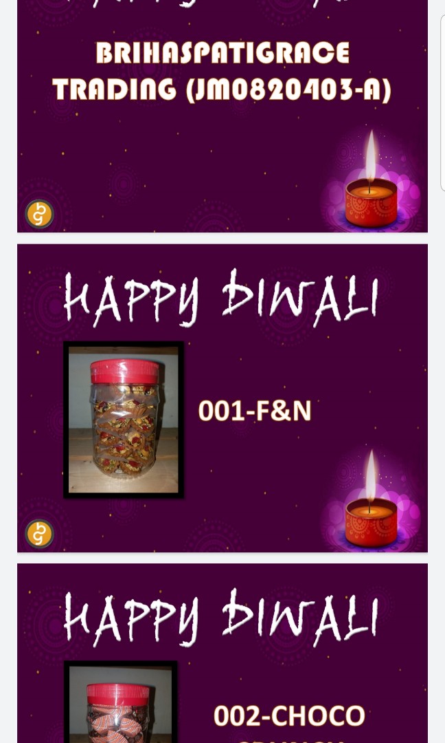 Deepavali Cookies 2019 Food Drinks Baked Goods On Carousell