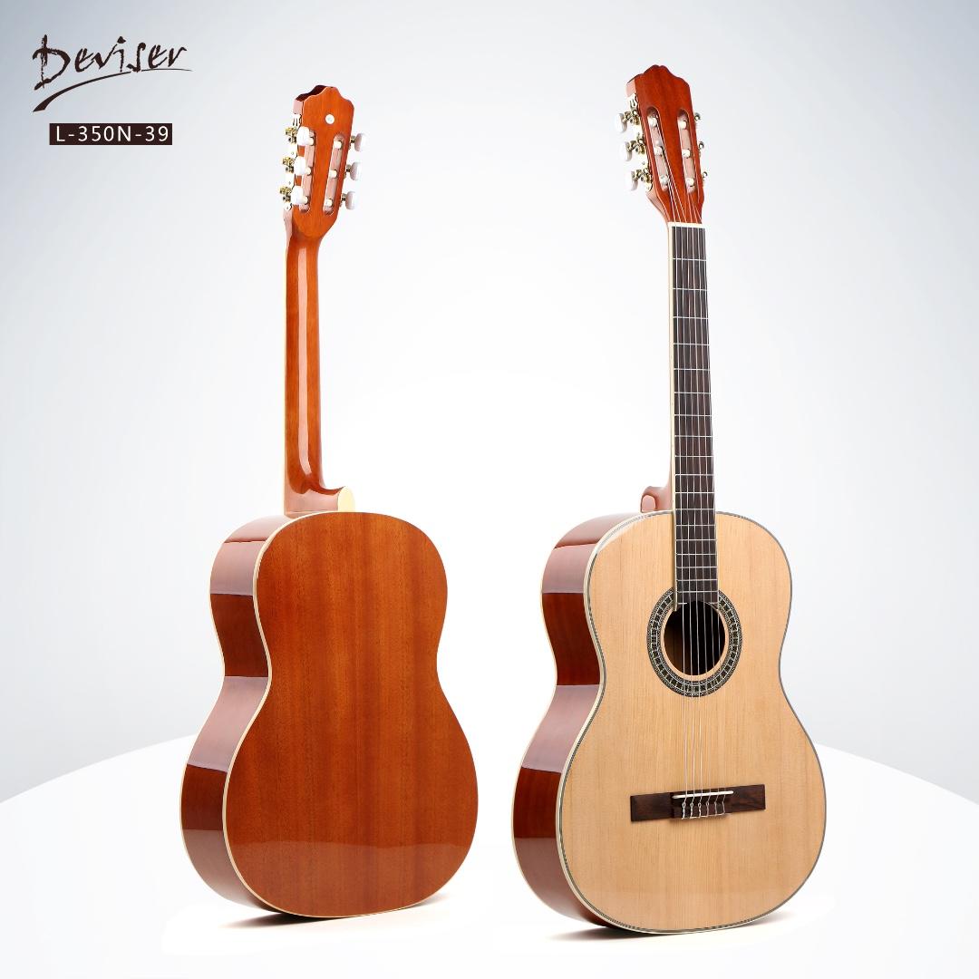 Deviser Classical Guitar (Category: Musical Instruments) located in Singapore. Submitted by musicalfreak (Listing ID 253982124, Image 1). Description: Brand: Deviser Model: L-350N-39 Size: 39 inch String: Nylon Top: Spruce Back and side: Sapele Fingerboard: Rosewood Neck: Mahogany Finishing: High Gloss Free Gifts: Guitar Bag Guitar Thumb Pick Pearl Guitar Pick x 3 Guitar Pickbox.