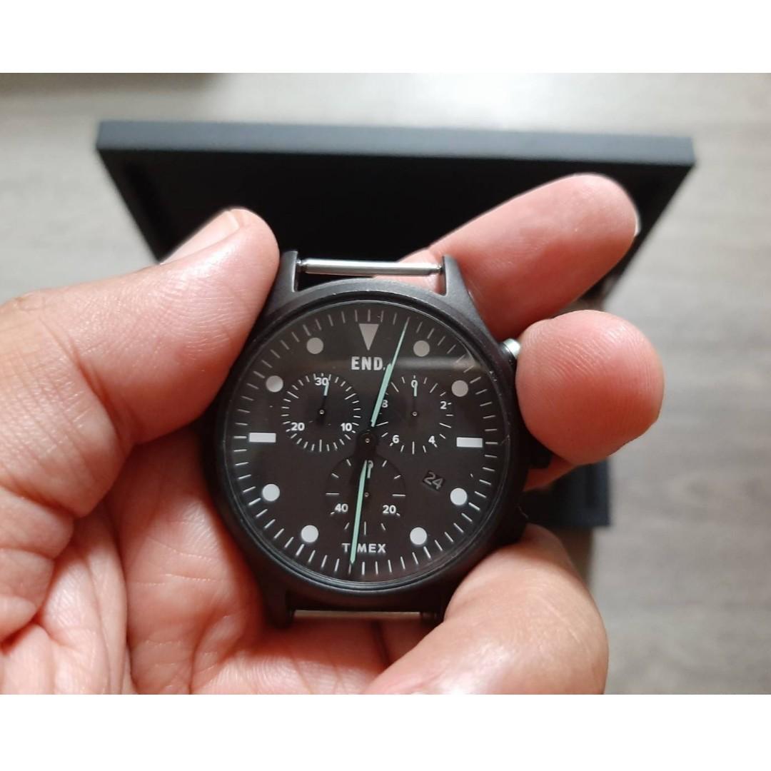 END. X TIMEX ALLIED CHRONOGRAPH BLACKOUT