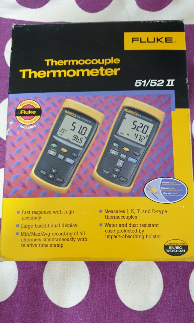Fluke thermocouple meter, Health & Nutrition, Health Monitors ...