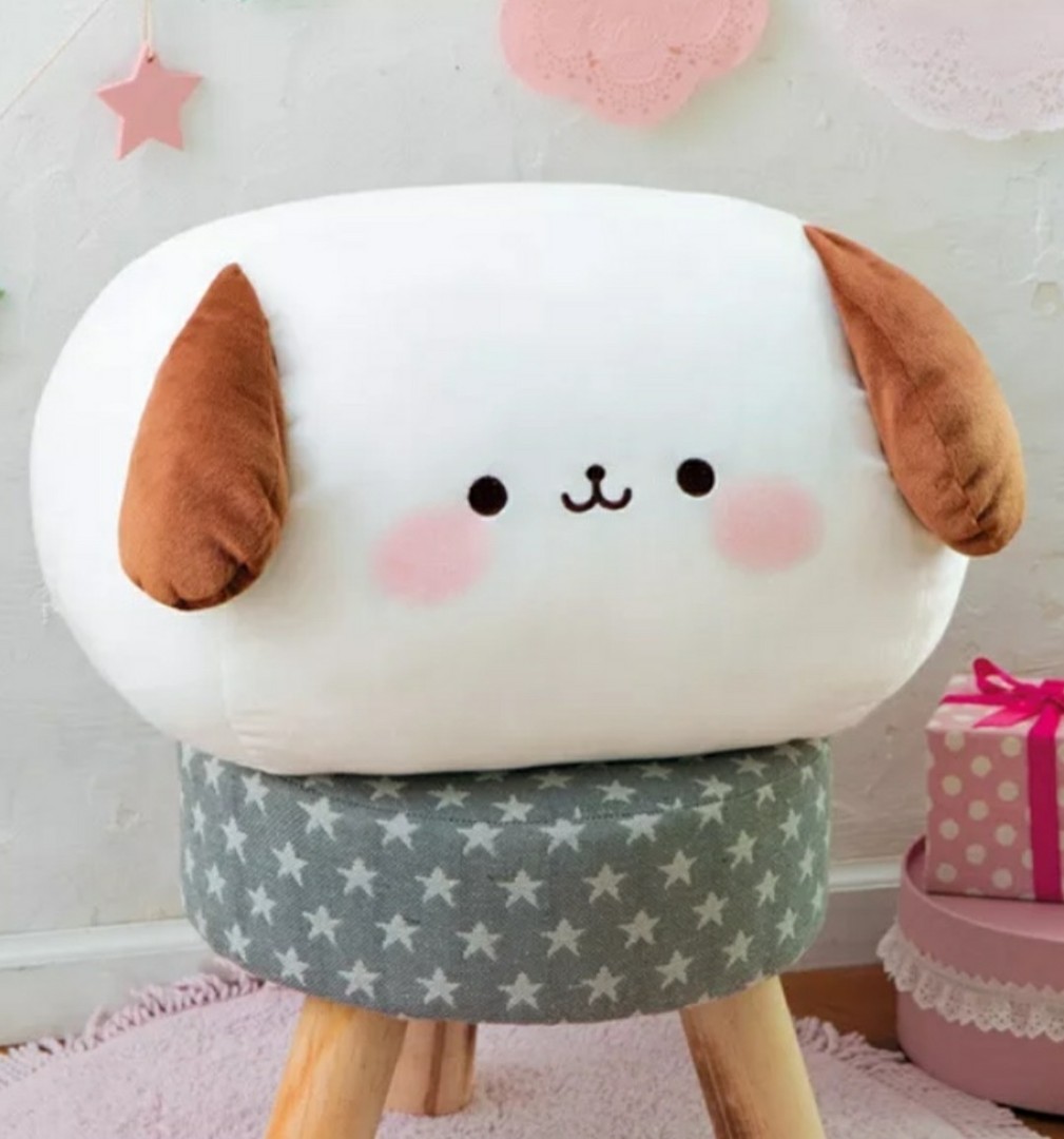 Funi Funi Marshmallow puppy LARGE cushion. Authentic from Japan. 45CM