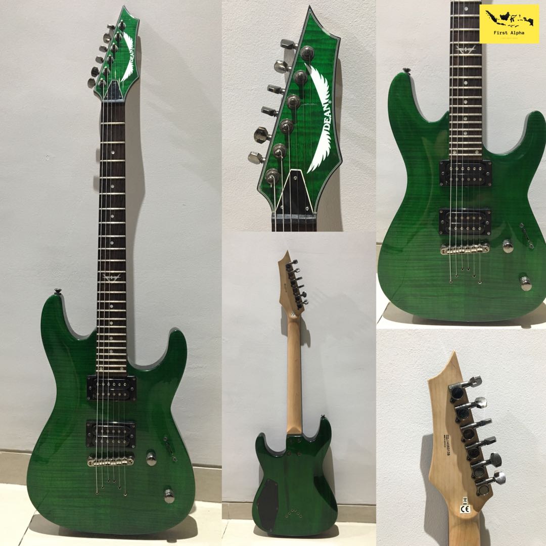Gitar Elektrik Dean C350 Original Trans Green Musik Media Alat Di Carousell