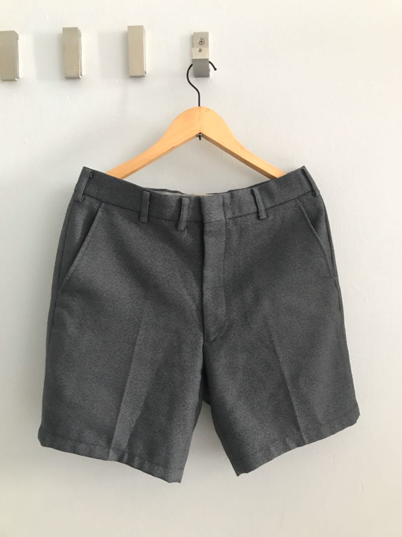 Mens grey tailored top shorts