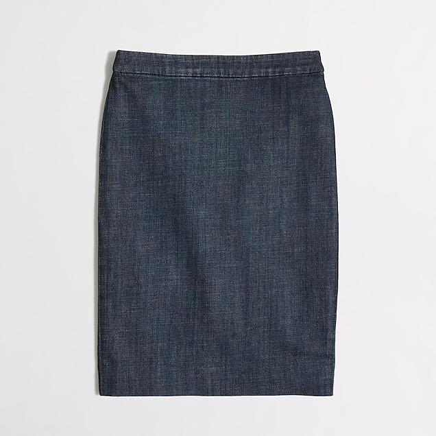 J crew denim pencil skirt clearance